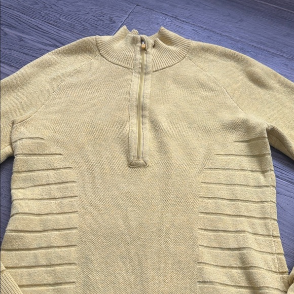 Lululemon | Lightning Bold 1/2 Zip in Heathered Soleil / Vapor Yellow Sz Small - Picture 6 of 15